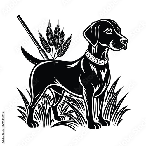 Duck Hunting Dog Pointer Svg