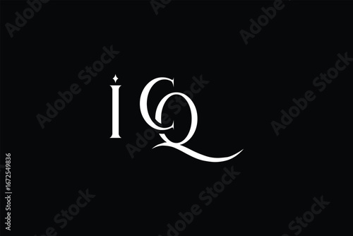 Initial ICQ creative letter logo design. Elegant Monogram Logo Design with Decorative Elements and Typography