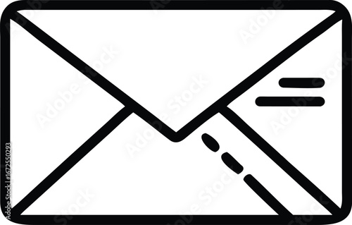 Vector art of icon of a closed envelope, symbolizing mail, email, or message delivery, often used to represent communication, correspondence, or notifications