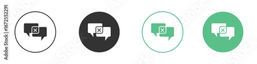 Disagreement icons silhouette in flat black style.