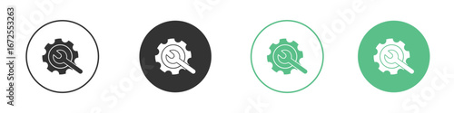 Customization icons silhouette in flat black style.