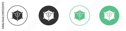 Business model icons silhouette in flat black style.
