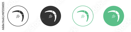 Boomerang icons silhouette in flat black style.