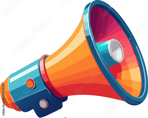 megaphone on a white