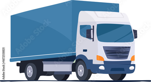 blue truck isolated