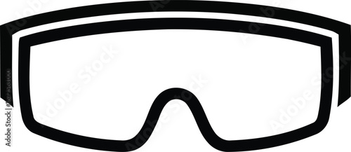 Goggles Construction Site Safety Icon in vector illustration.