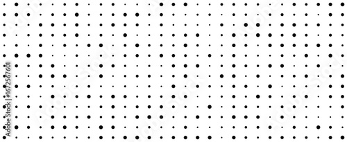 Monochrome abstract geometric pattern with black dots on white background.