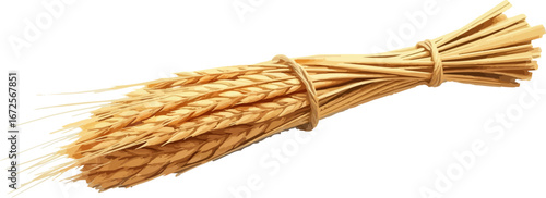 Watercolor vector illustration an ear of wheat.