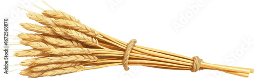 Watercolor vector illustration an ear of wheat.