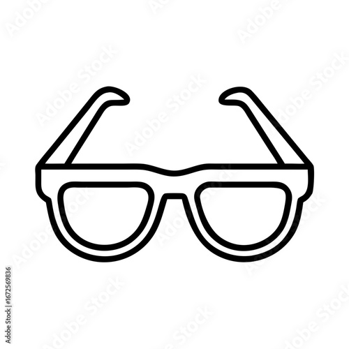 Outline eye glasses vector design for vision correction and fashion accessory illustration style