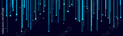 Futuristic digital lines and dots vector tech background design.