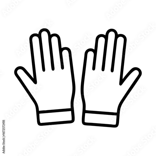 Illustration of protective gloves for safety and hygiene in various industries and medical use