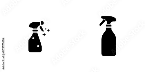 The Spray Bottle Icon is a modern illustration of a spray bottle with a clean and simple design, making it perfect for incorporation into cleaning, hygiene, or cosmetic product designs