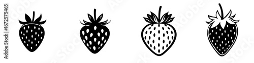 The Strawberry Icon is a simple yet bold representation of a strawberry, ideal for use in branding, website design, or app development
