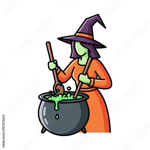Refined Witch stirring pot design