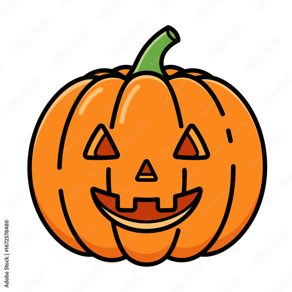 Fototapeta premium Simplified Jack-o-lantern Design