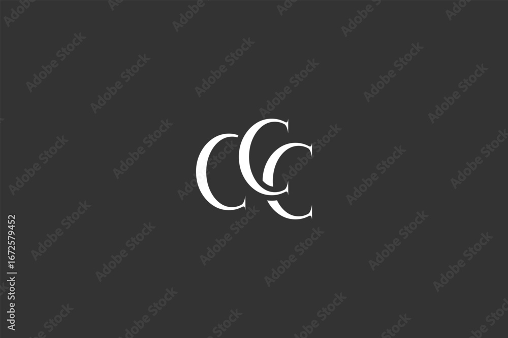 Obraz premium Initial CCC creative letter logo design. Elegant Monogram Logo Design with Decorative Elements and Typography
