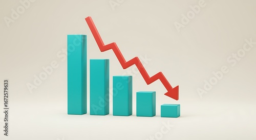 Dramatic Stock Market Downturn with Teal Columns and Red Arrow Displaying Economic Decline and Investment Risk a Financial Crisis Visualization Free Download Dramatic Stock Market Downturn with Teal Columns and Red Arrow Displaying Economic Decline and Investment Risk a Financial Crisis Visualization - GFXLoad