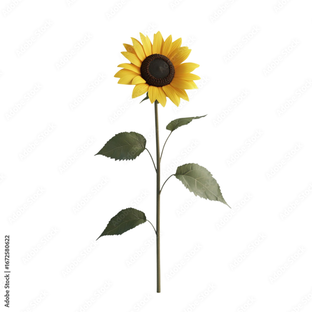 Fototapeta premium Vibrant Sunflower Rising Through Abstract Stripes Joyful Summer Bloom