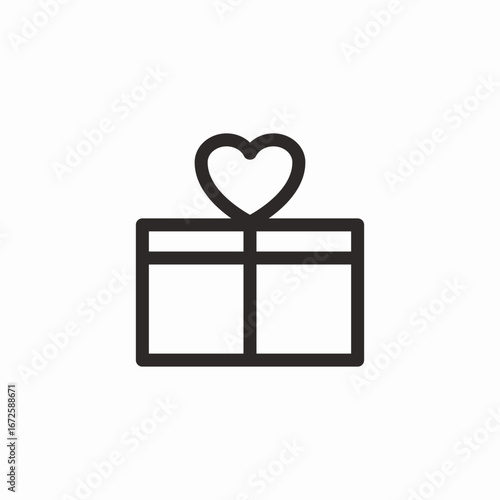 heart present icon sign vector