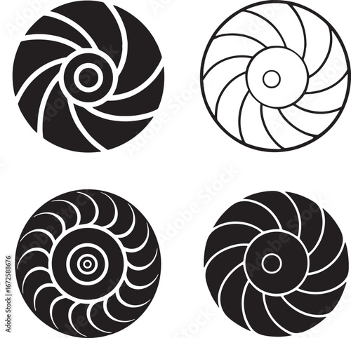 Abstract Swirl and Spiral Graphic Designs