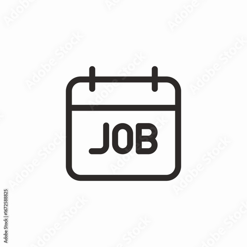 job calendar icon sign vector