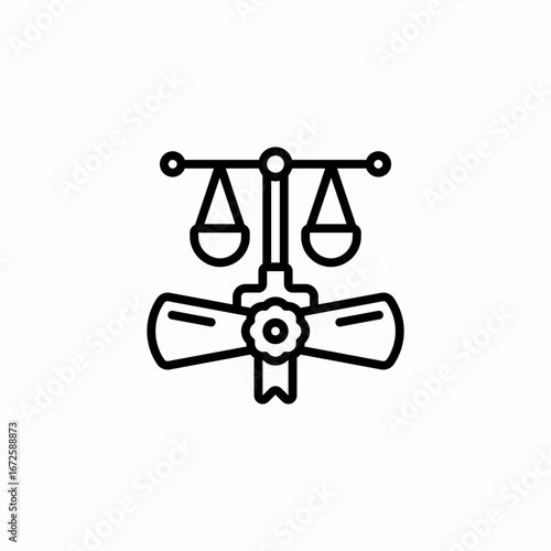 justice law seal icon sign vector