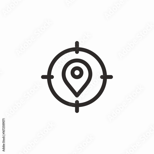 location target icon sign vector