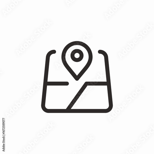location pin icon sign vector