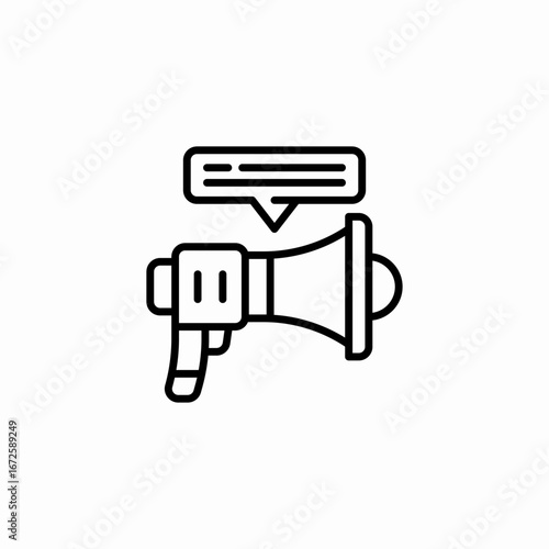 megaphone announcement message icon sign vector