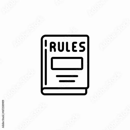 rules book guidelines icon sign vector