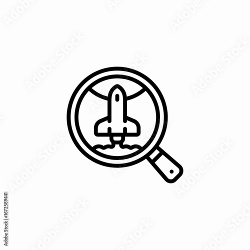startup discovery exploration icon sign vector