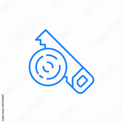 wood cutting icon sign vector