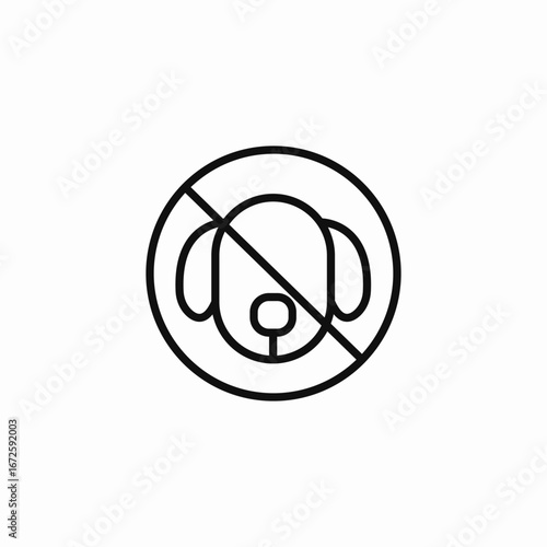 no dogs allowed icon sign vector