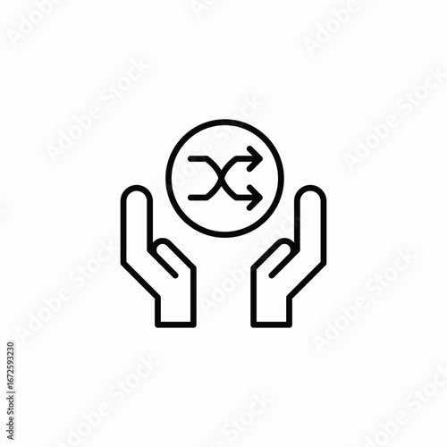 risk management hands icon sign vector