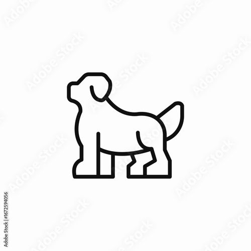 standing dog icon sign vector