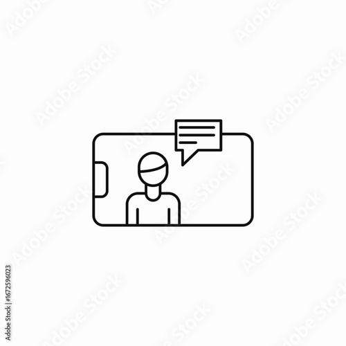 video conference icon sign vector