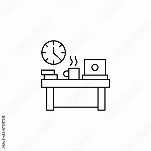 working late icon sign vector