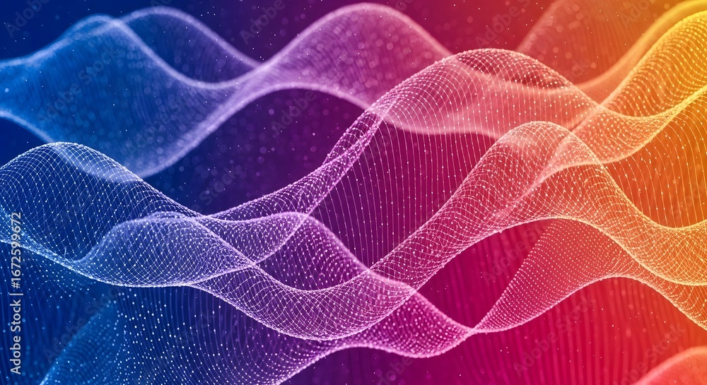 Obraz premium Abstract Colorful Wavy Lines Pattern Background.