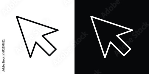 Mouse icon. Vector linear icon isolated in black and white