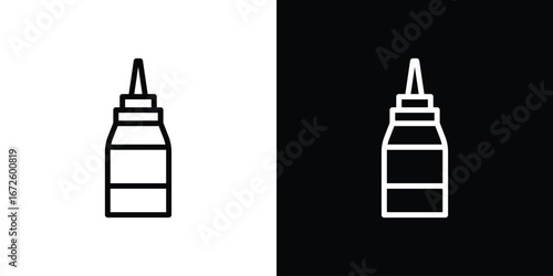 Glue icon. Vector linear icon isolated in black and white
