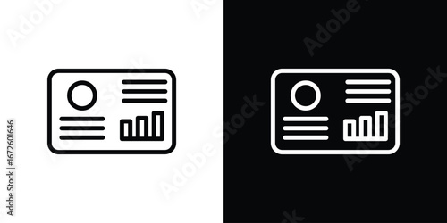 Dashboard icon. Vector linear icon isolated in black and white