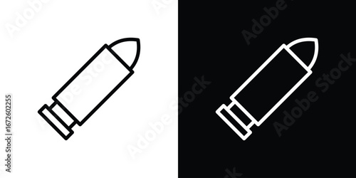 Bullet icon. Vector linear icon isolated in black and white