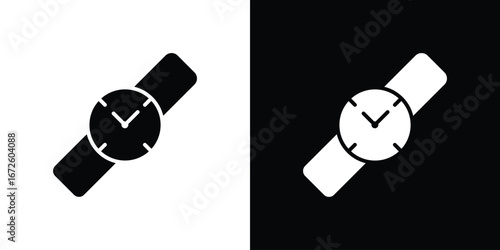 Watch icon design vector collection. flat icons.