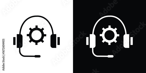 Technical support icon design vector collection. flat icons.