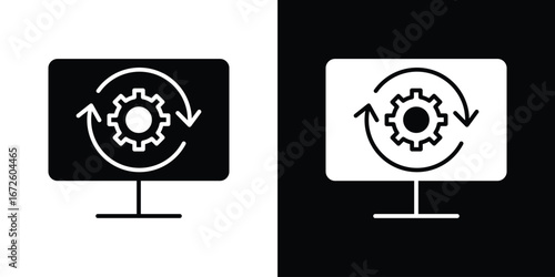 System update icon design vector collection. flat icons.