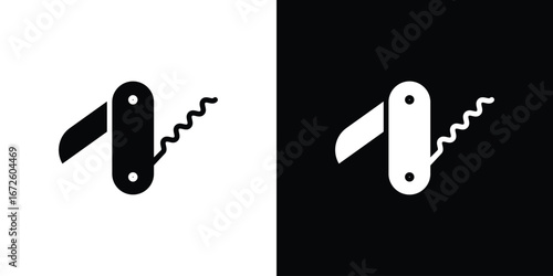 Swiss Knife icon design vector collection. flat icons.