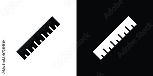 Ruler icon design vector collection. flat icons.