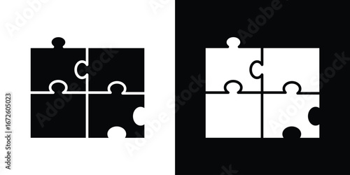 Puzzle piece icon design vector collection. flat icons.