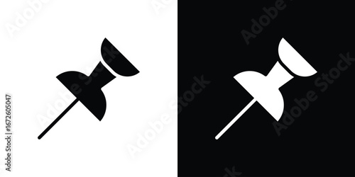 Push pin icon design vector collection. flat icons.